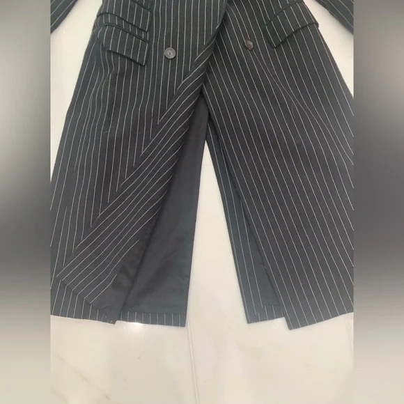 Gucci suit women coat duster 44 pants 46 dark blue/stripe - Picture 3 of 16